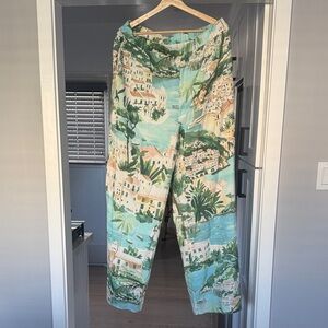 Scenic Print Pants